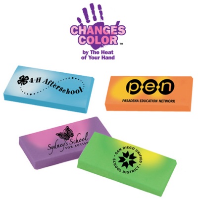 Mood Erasers Change Color with the Heat of Your Hand