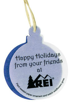 Imprinted Seed Paper Christmas Ornament