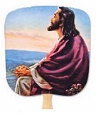 Christ at Dawn Religious Fan