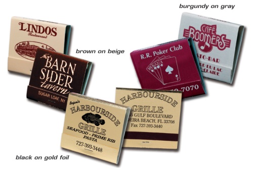 personalized printed Matchbooks in various cover options