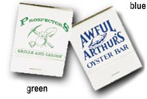 Custom Matchbook Blue and Green on White