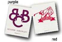 Custom Wholesale Matchbook Purple and Red on White