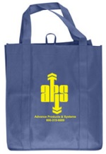 Navy Grocery Tote Bag